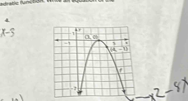 adratic function. Wile an aqual