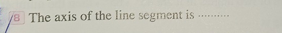 The axis of the line segment is_