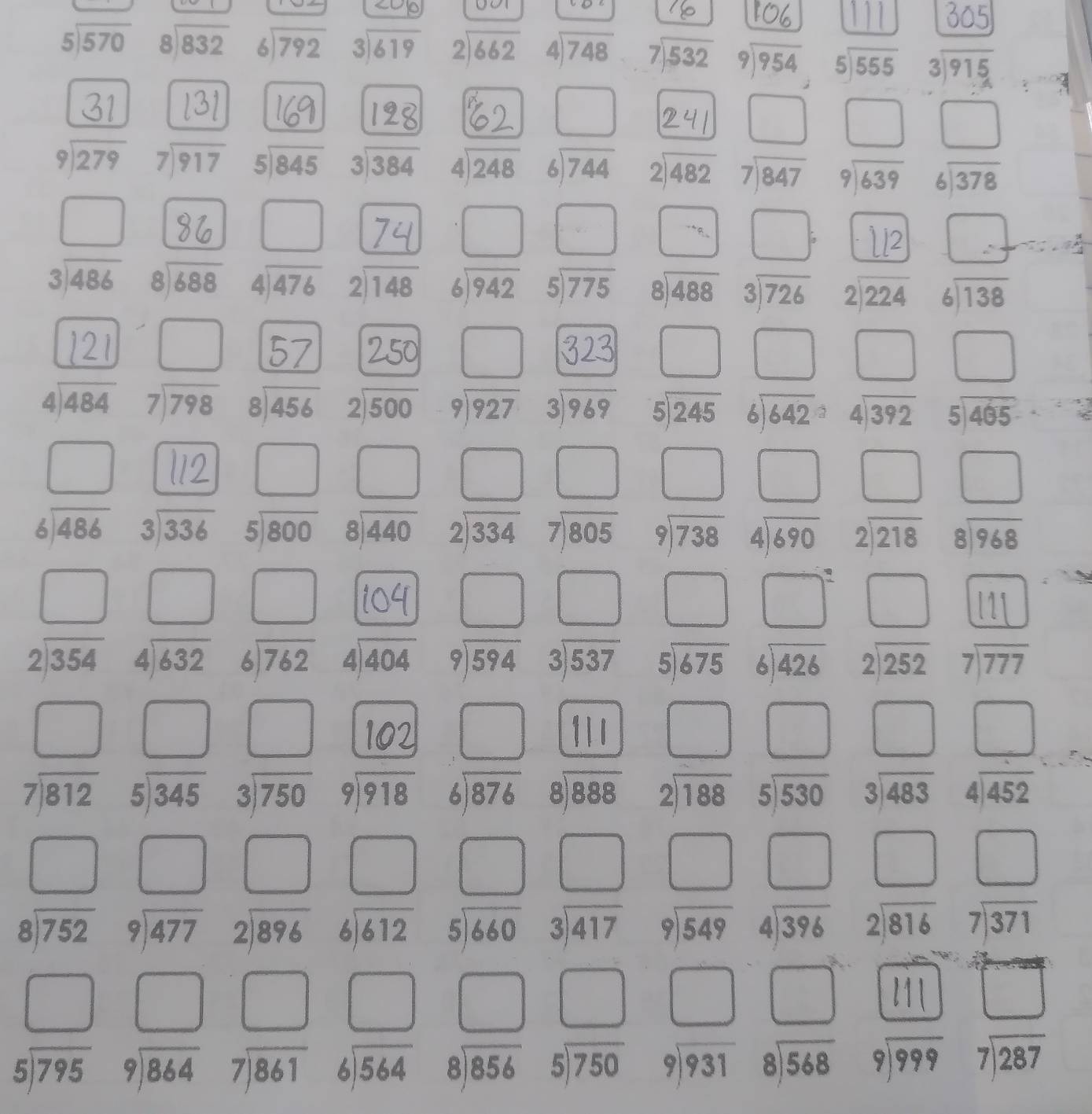 _ C ·s _  o
106 U ∠ 3 5
beginarrayr 5encloselongdiv 570endarray beginarrayr 8encloselongdiv 832endarray beginarrayr 6encloselongdiv 792endarray beginarrayr 3encloselongdiv 619endarray beginarrayr 2encloselongdiv 662endarray beginarrayr 4encloselongdiv 748endarray beginarrayr 7encloselongdiv 532endarray x=3
∴^
beginarrayr 5encloselongdiv 795endarray beginarrayr 9encloselongdiv 864endarray beginarrayr 7encloselongdiv 861endarray beginarrayr 6encloselongdiv 564endarray beginarrayr 8encloselongdiv 856endarray beginarrayr 5encloselongdiv 750endarray beginarrayr 9encloselongdiv 931endarray beginarrayr 8encloselongdiv 568endarray