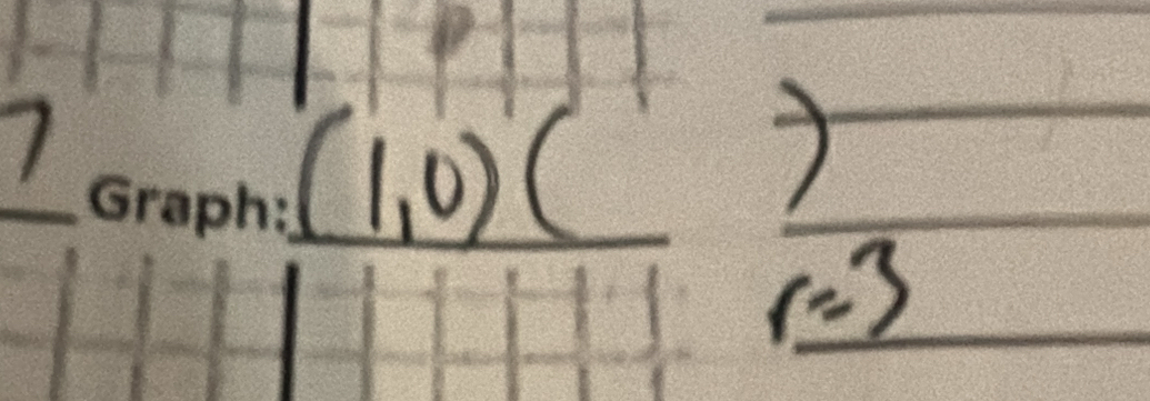 1 
_ 
_ (1,0)( 7 
__ r=3