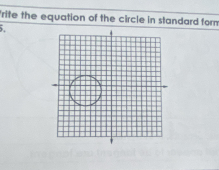 Vrite the equation of the circle in standard form 
.