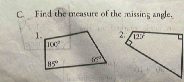 Find the measure of the missing angle.