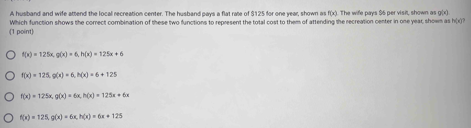 Solved: A husband and wife attend the local recreation center. The ...