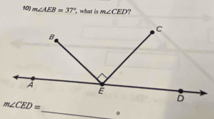 m∠ AEB=37° , what is m∠ CED ?
_
。