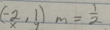 (-2,1)m= 1/2 
x7