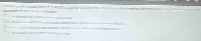 A buiding with a bask vale of $54,200 a soid for $60,200 cat. tong the indret mathed, the mans
tatement of cash Tiovs as falles:
A a 1541
on un o 1 2 mnt
um o Sa e
d un ttme of Wdl from tereting attettn