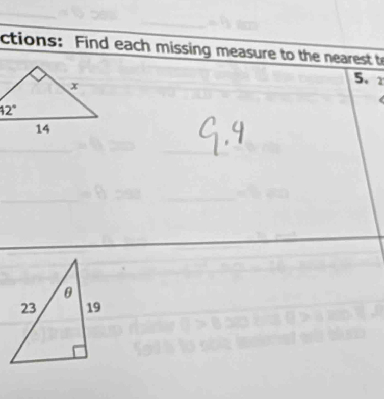 ctions: Find each missing measure to the nearest t
5. 1