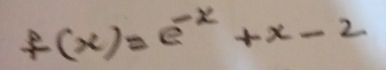 f(x)=e^(-x)+x-2