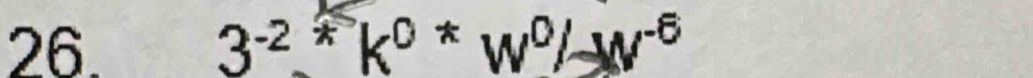 3^(-2)k^0*w^0AN^(-6)