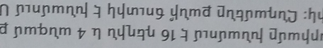 µんɯύ ύηιύ ξ 16 ηηぐὶ 4 ɯὸqɯ 
: ぐηωύδυρ ɯή бηιɲ ζ ンωύηιύ ∪