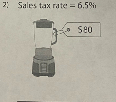 Sales tax rate =6.5%