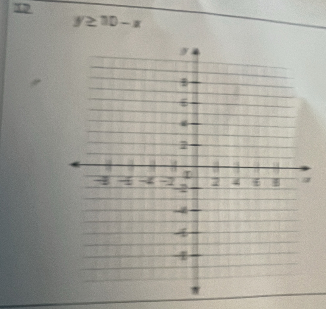 12
y≥ 10-x