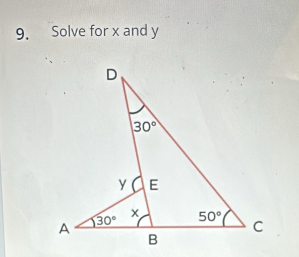 Solve for x and y