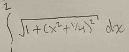 ∈t^2_1sqrt(1+(x^2+frac 1)4)^2dx