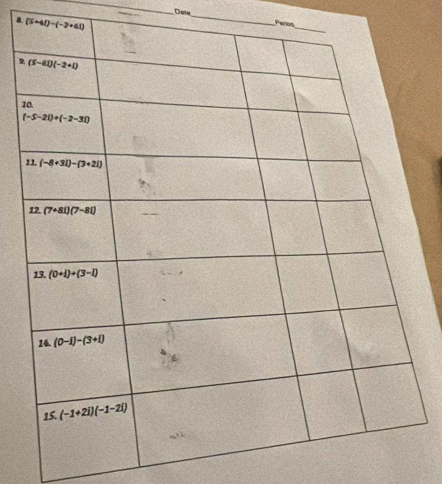 Date
8 (5+41)-(-2+61)
_
Period
9
1