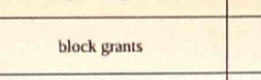 block grants