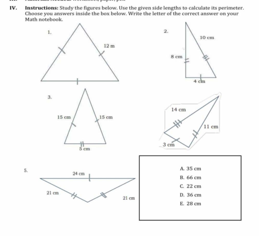 Solved: Instructions: Study the figures below. Use the given side ...