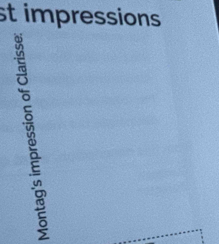 st impressions
C