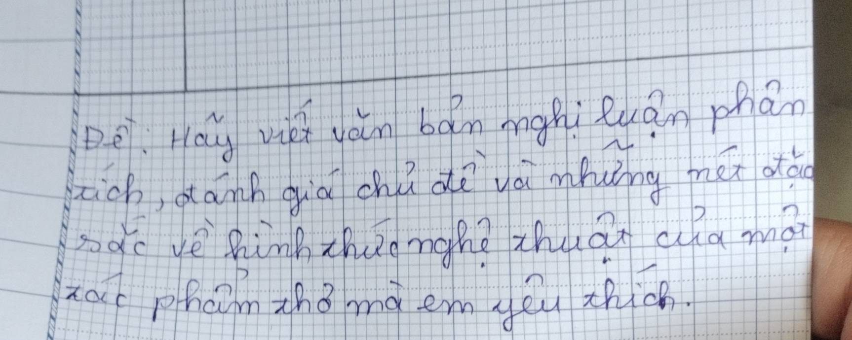 pe. Hay vii ván bǎn mghi luán phán 
zich, oānh qià chú di vá mhung mén dǎ 
sae ve hink zhuonghe zhuān cla mán 
nat phacn zho my e yēu thich.