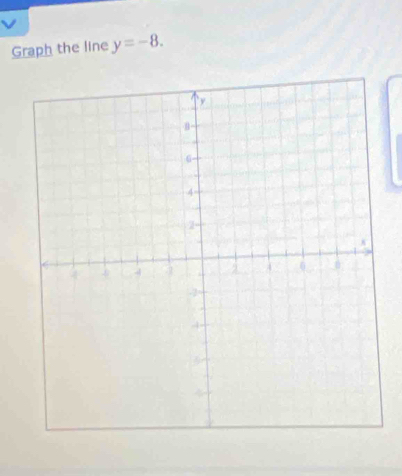 Graph the line y=-8.