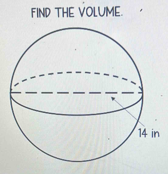 FIND THE VOLUME.