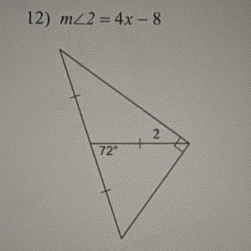 m∠ 2=4x-8