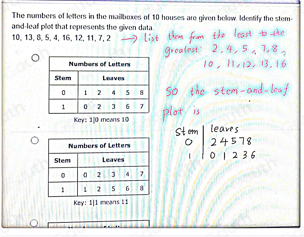 Solved: The numbers of letters in the mailboxes of 10 houses are given ...