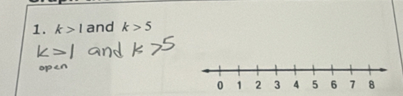 k>1 and k>5