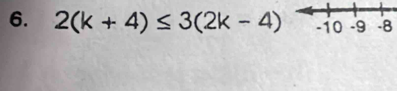 2(k+4)≤ 3(2k-4)