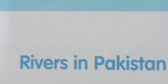 Rivers in Pakistan