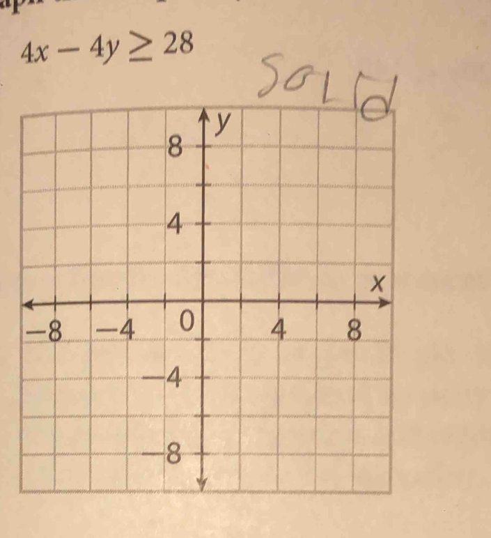 4x-4y≥ 28