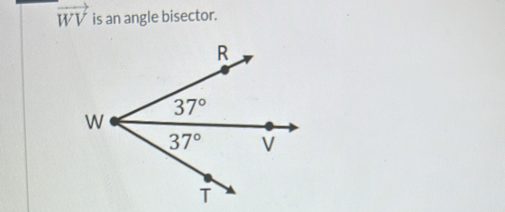 vector WV is an angle bisector.