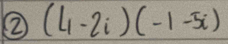 (2 (4-2i)(-1-5i)