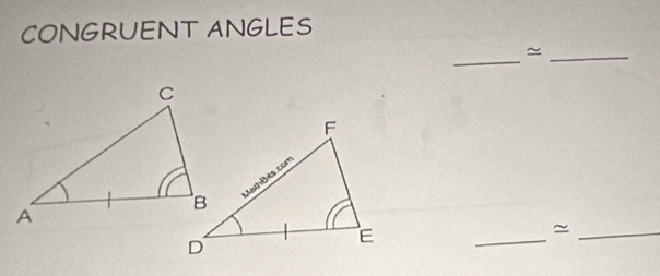 CONGRUENT ANGLES 
_~_ 
_~ 
_