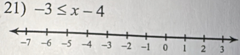 -3≤ x-4
2 3