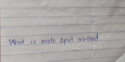 Solved: What is mato oput method [Others]