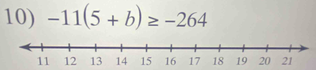 -11(5+b)≥ -264