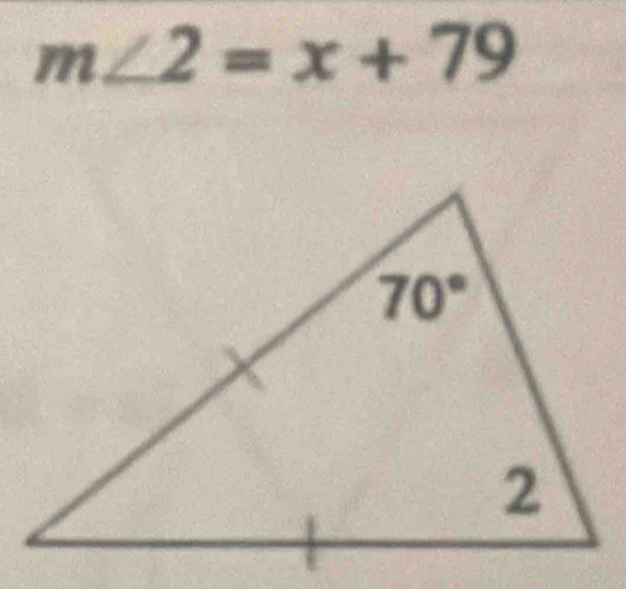 m∠ 2=x+79