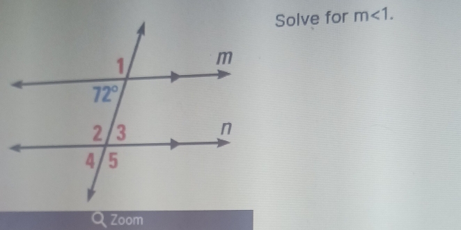 Solve for m<1.
Zoom