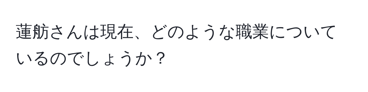 蓮舫さんは現在、どのような職業についているのでしょうか？