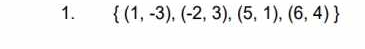  (1,-3),(-2,3),(5,1),(6,4)