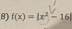 f(x)=|x^2-16|