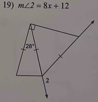 m∠ 2=8x+12