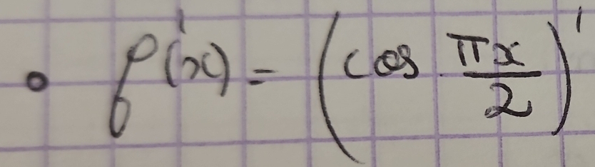 f'(x)=(cos  π x/2 )'