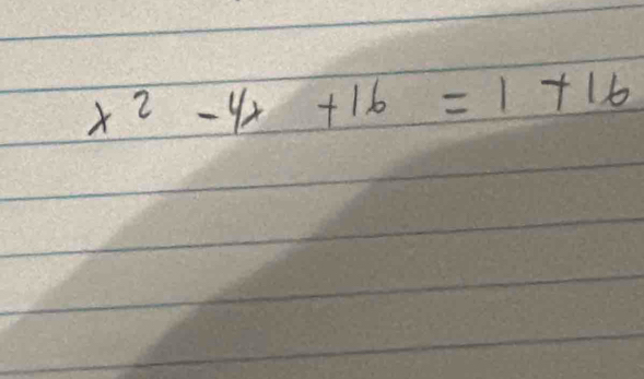 x^2-4x+16=1+16