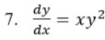  dy/dx =xy^2