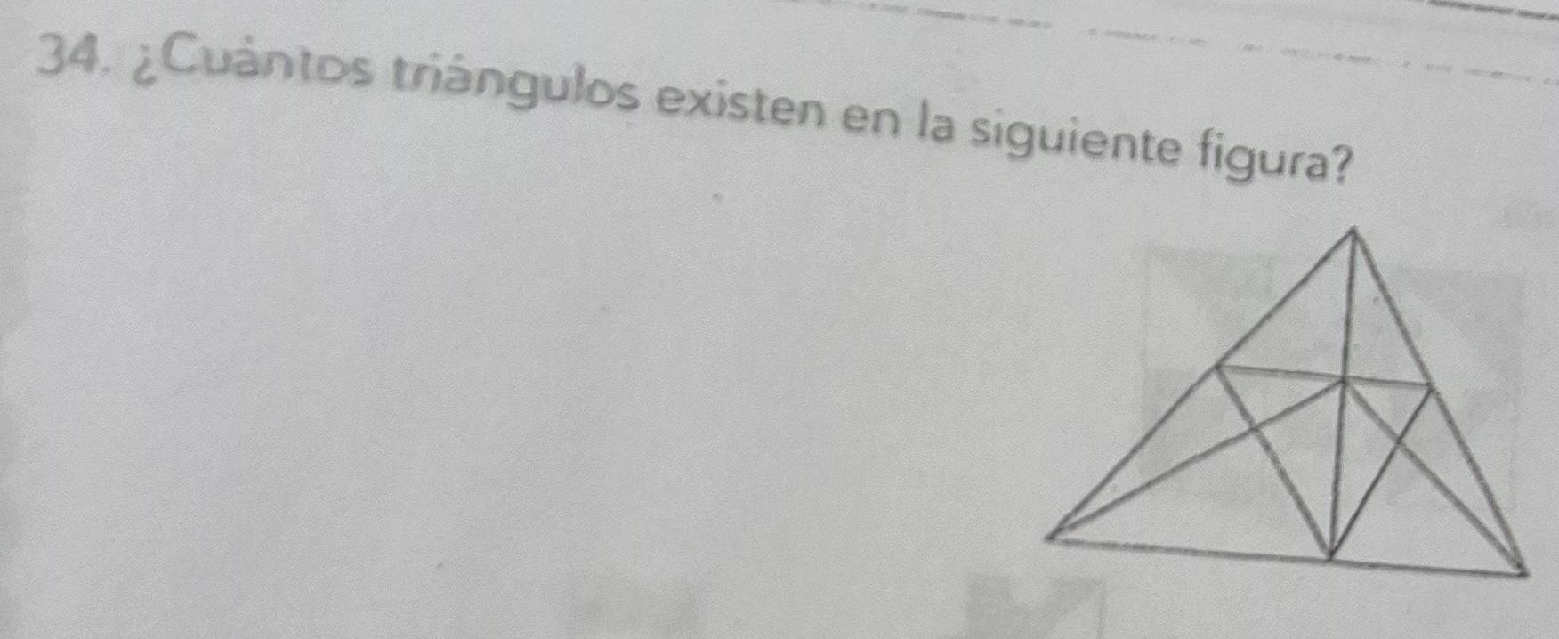 ¿Cuántos triángulos existen en la siguiente figura?