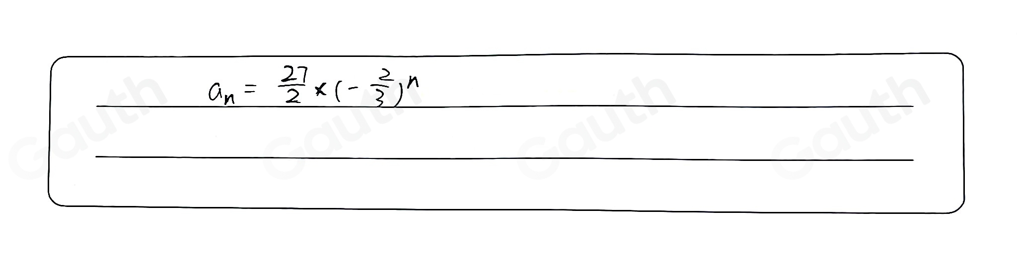 Solved: Find a formula for the general term a_n of the sequence ...