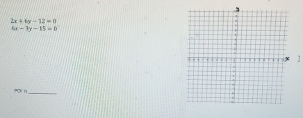 2x+6y-12=0
6x-3y-15=0
I
PO1 is
_