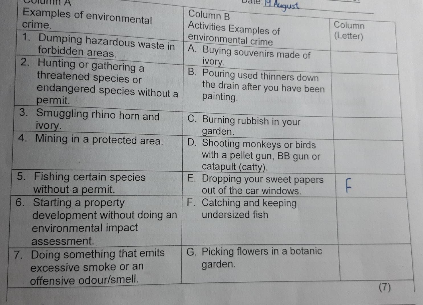 Column A 
Dale. 
Colum 
_ 
Examples of 
7